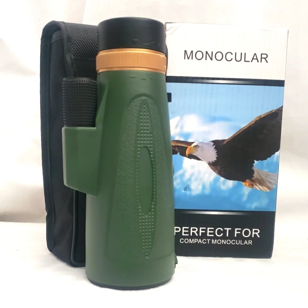 Monocular Telescope 80x100 High Power - Green - With Tripod
